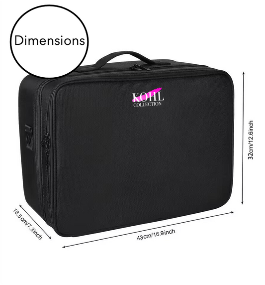 Kohl Collection Flat Makeup Bag Front View Closed