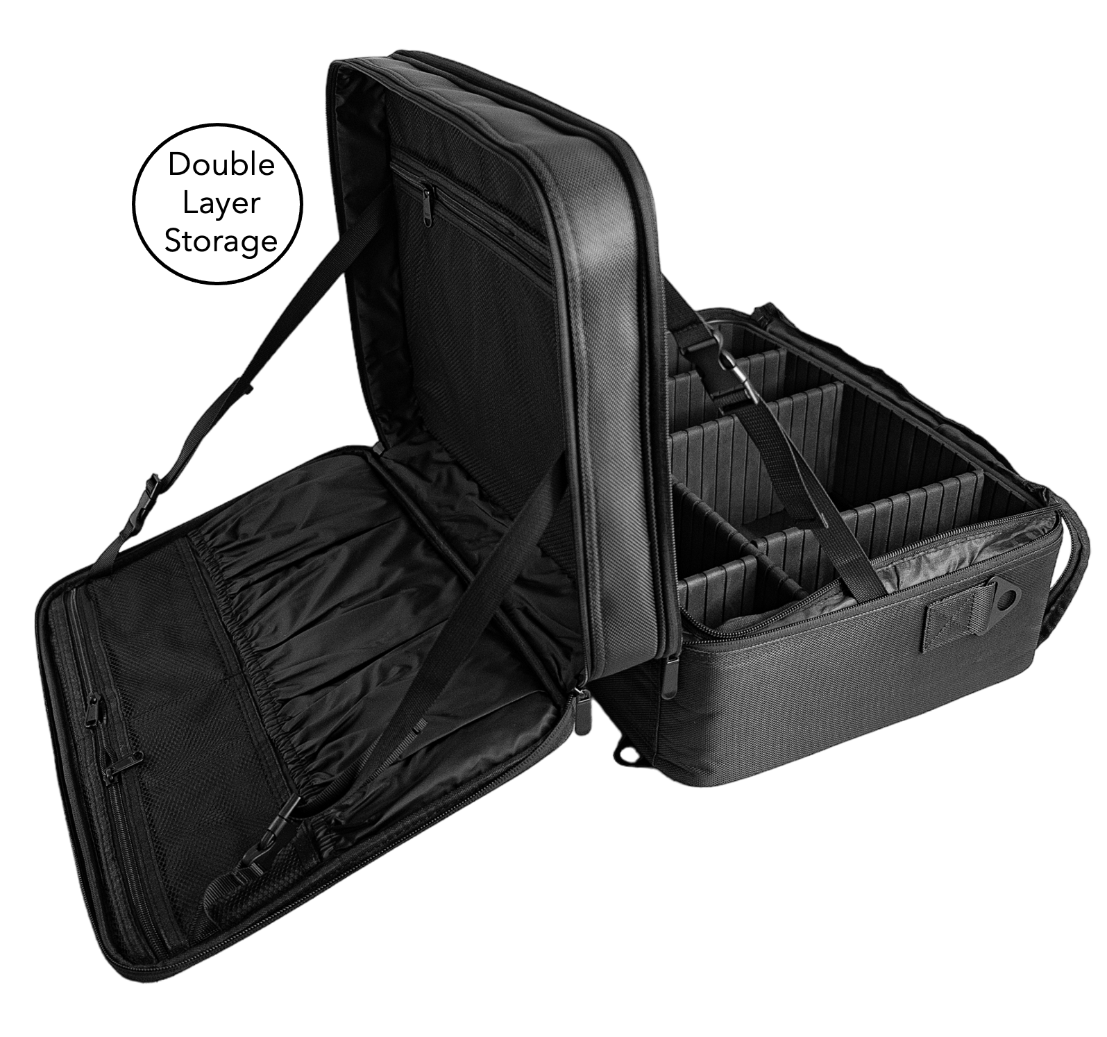 Kohl Collection Flat Makeup Bag Open Side View