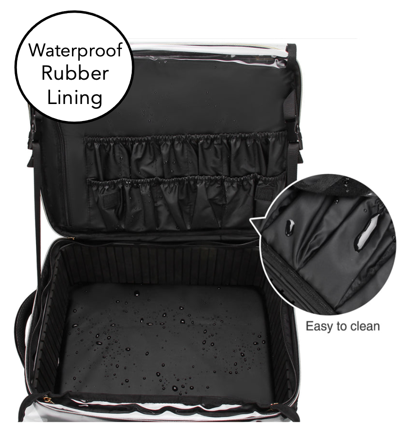 Kohl Collection Rolling Makeup Bag Waterproof Lining
