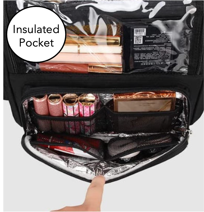 Kohl Collection Makeup Brush Bag Insulated Pocket